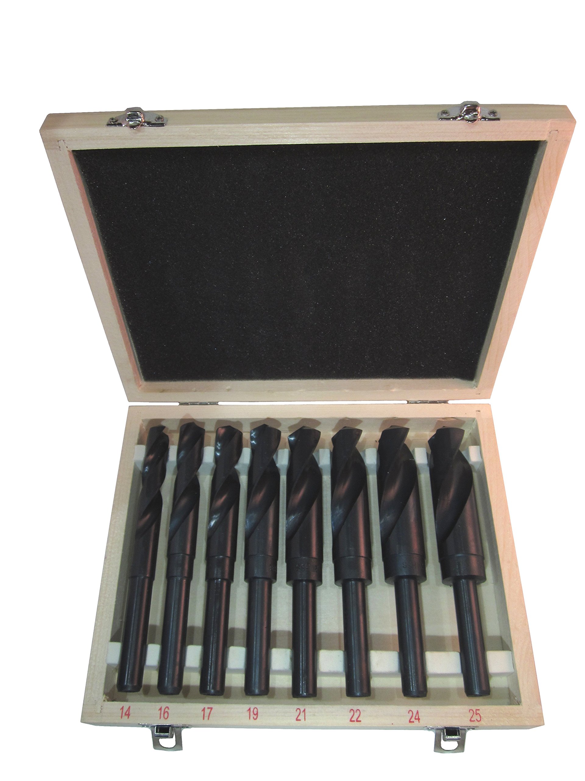 weischer-bohrer-hss-schaftbohrer-set-8tlg-14-25mm-metall-holzbox image 1