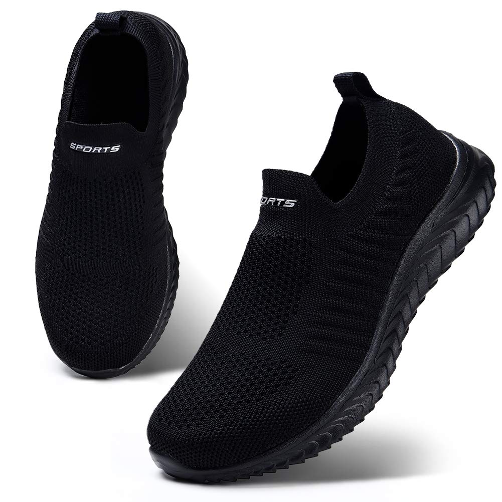 hkr-damen-slip-on-sneaker-sportschuhe-atmungsaktiv-schwarz image 1