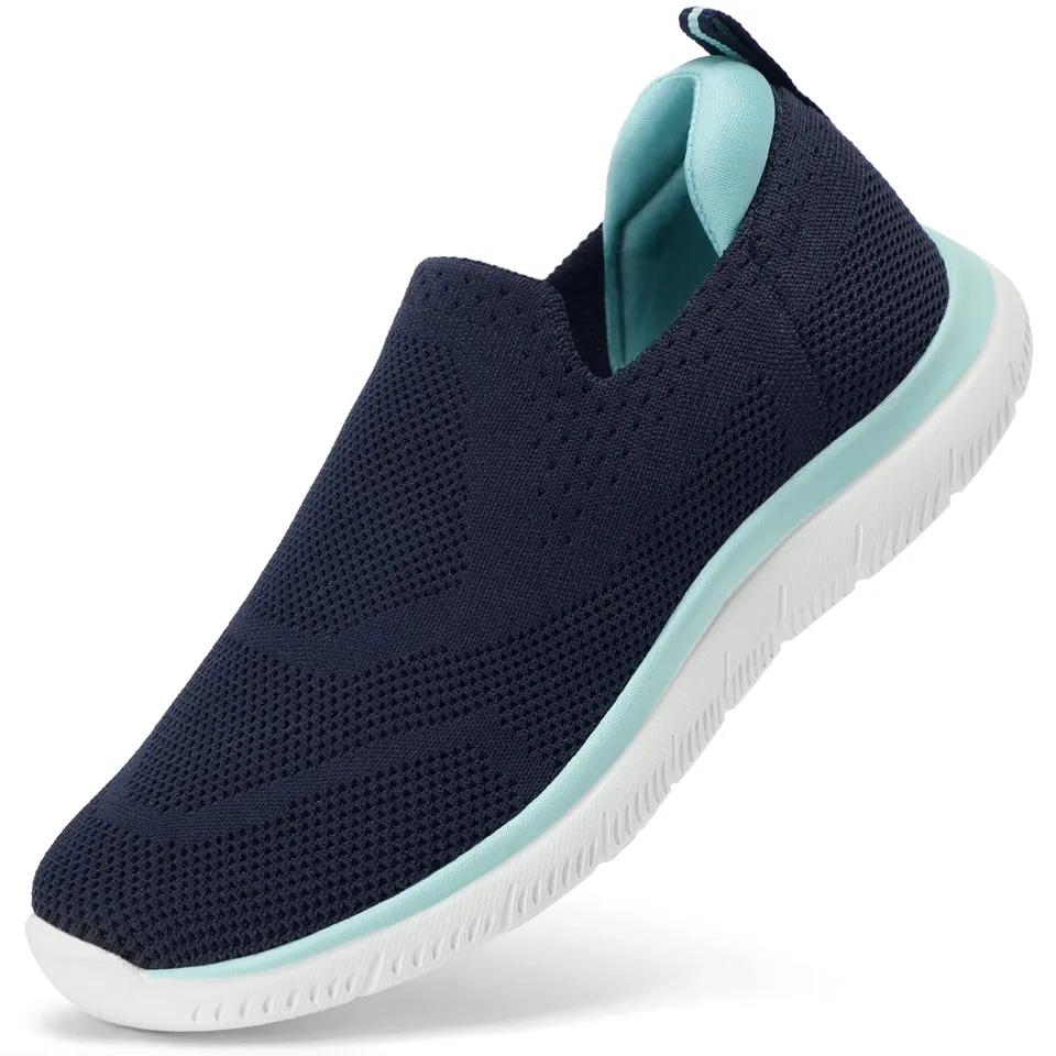 hkr-women-s-sneakers-slip-on-sportschuhe-39-marineblau-atmungsaktiv image 1