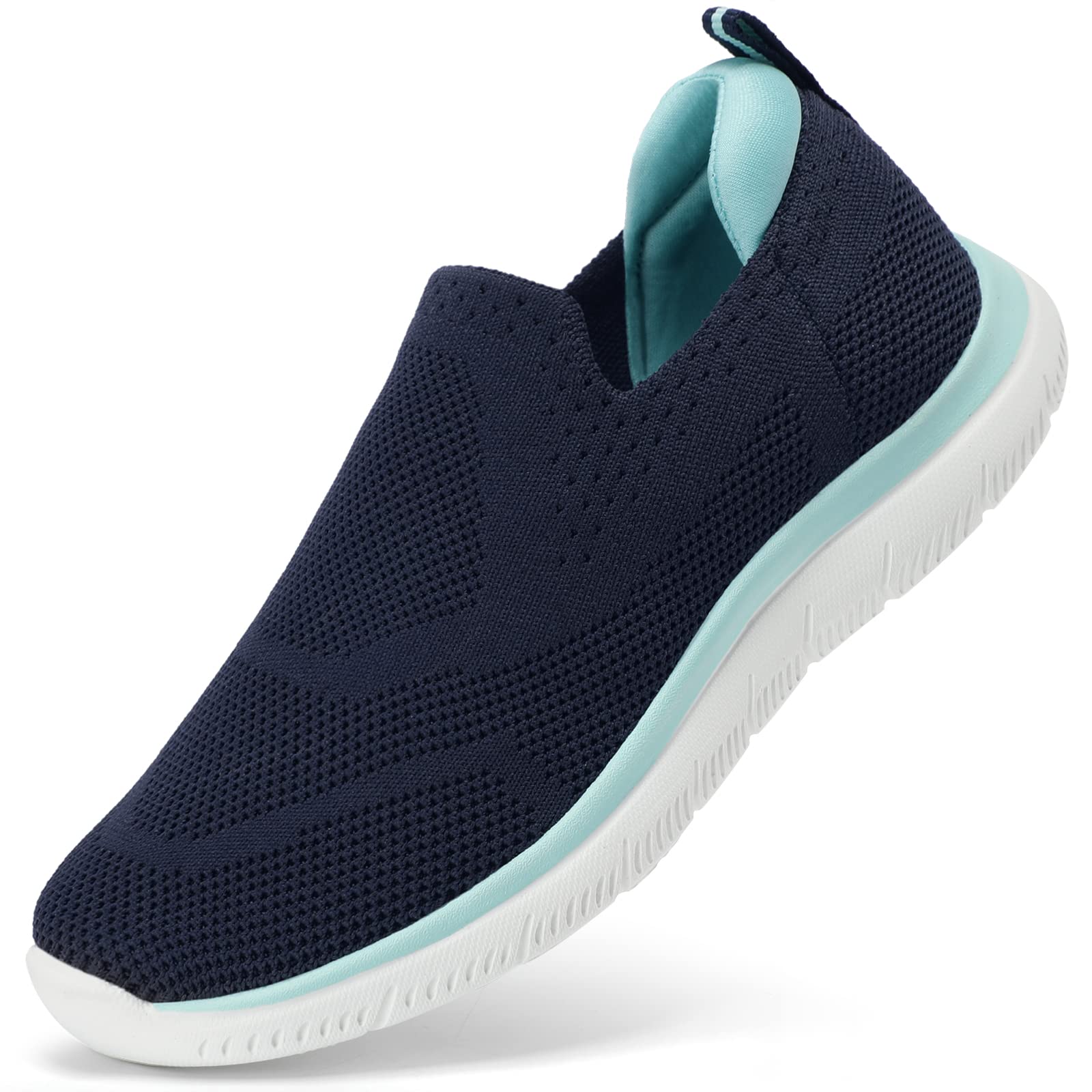 hkr-women-s-sneakers-slip-on-sportschuhe-39-marineblau-atmungsaktiv image 1