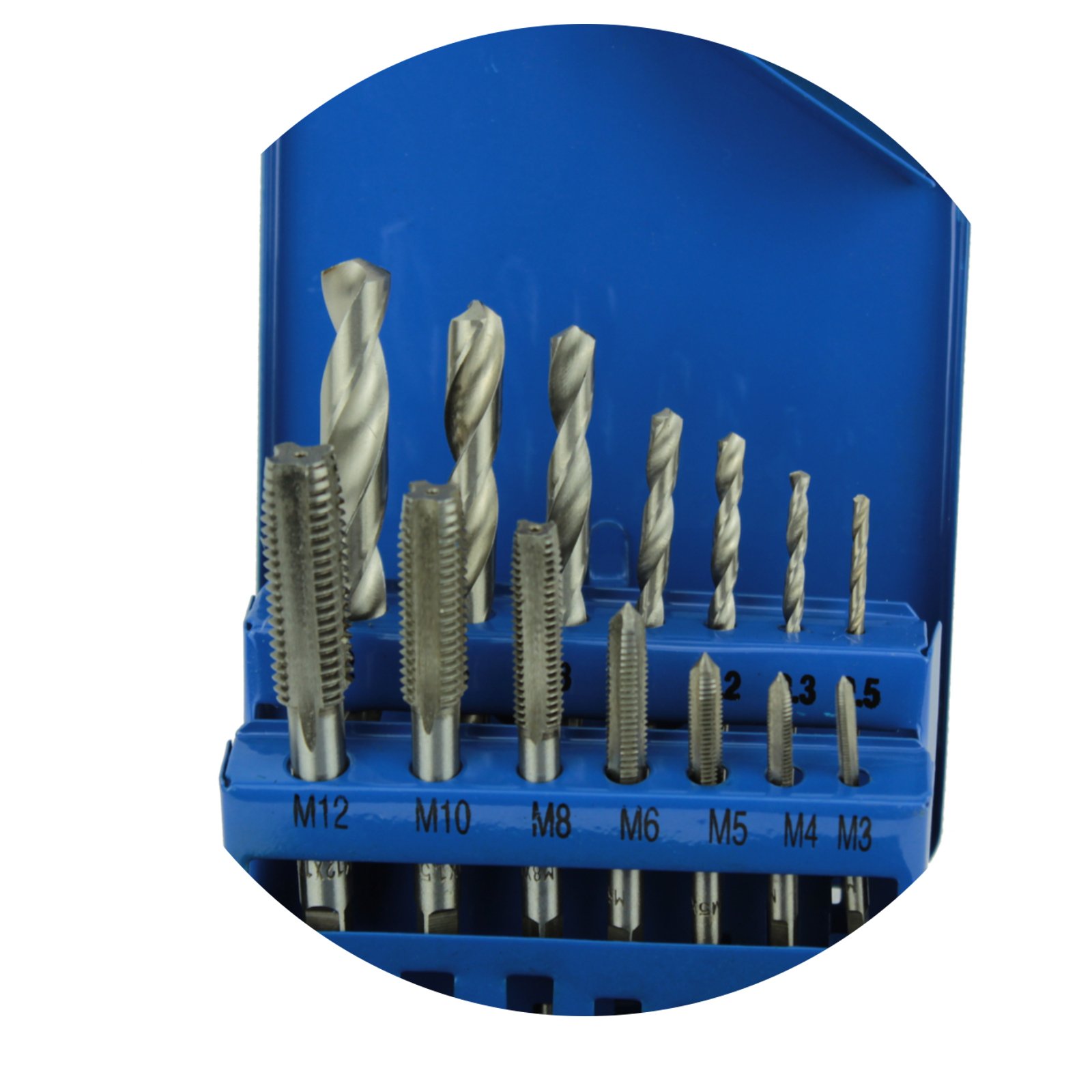 weischer-hss-gewindeschneider-spiralbohrer-set-m3-m12-14-tlg image 2