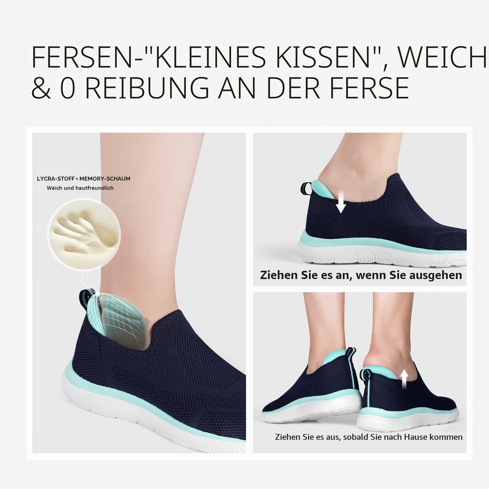 hkr-women-s-sneakers-slip-on-sportschuhe-39-marineblau-atmungsaktiv image 3