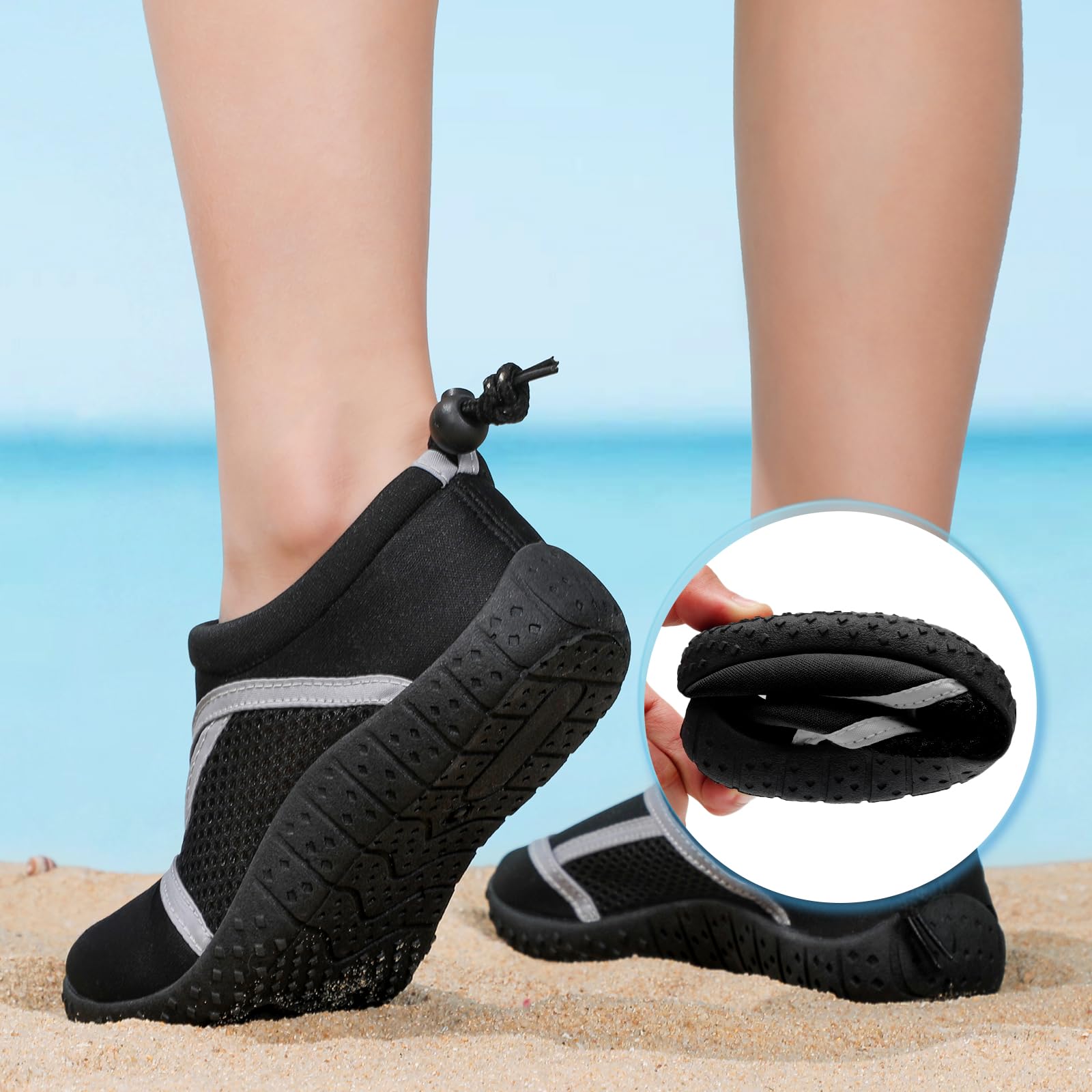 hkr-kiner-water-shoes-kinder-badeschuhe-schwarz-grau image 7