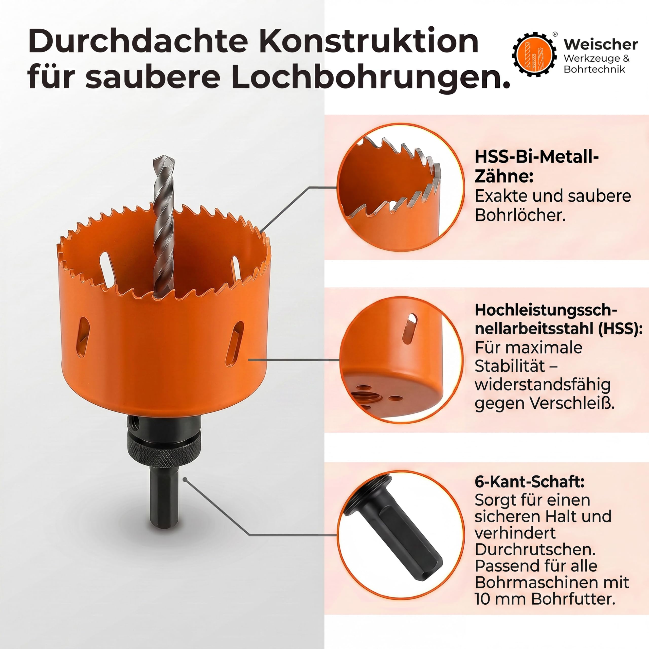 weischer-bohrkronen-hss-lochs-ge-33-mm-mit-6-kant-schaft image 3