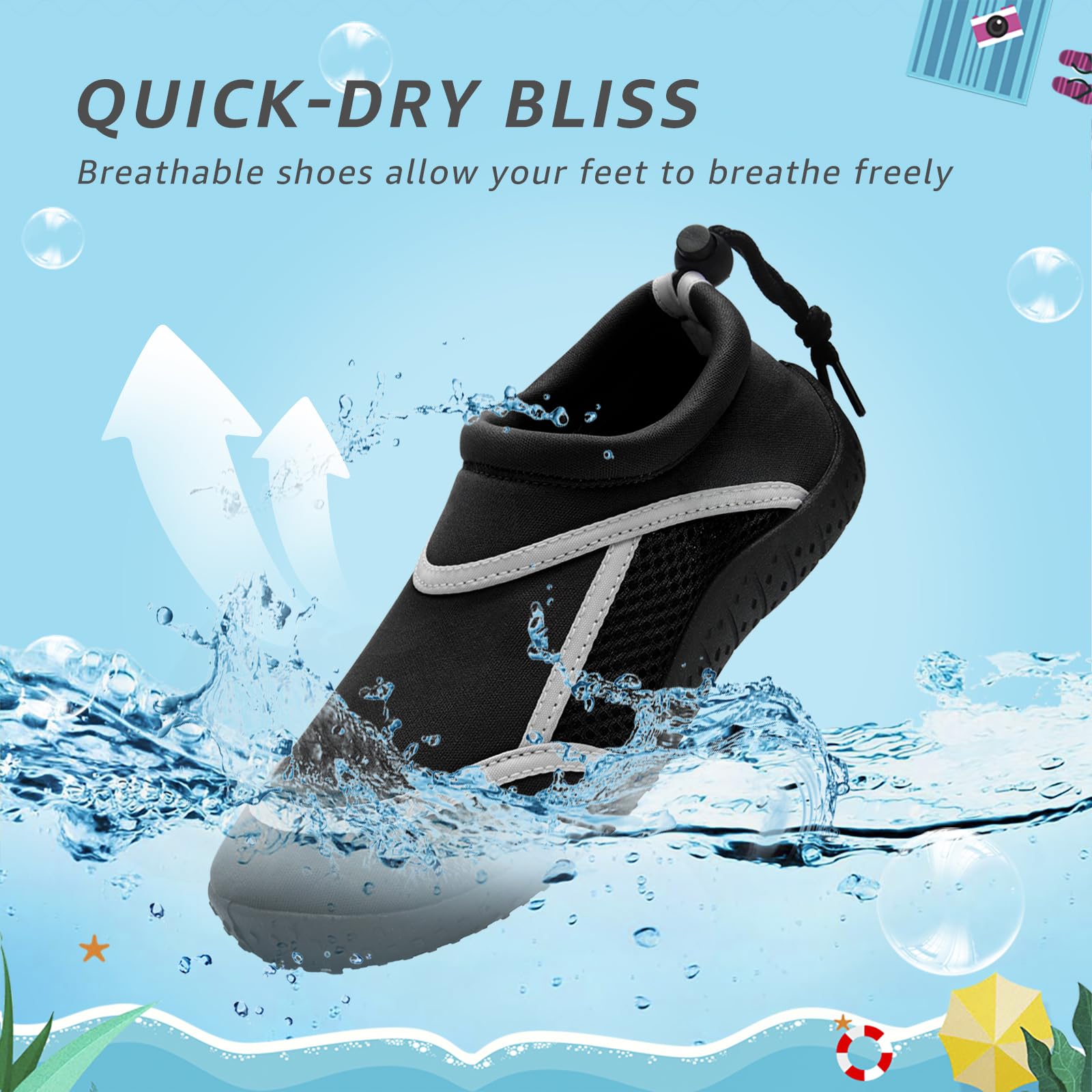 hkr-kiner-water-shoes-kinder-badeschuhe-schwarz-grau image 5