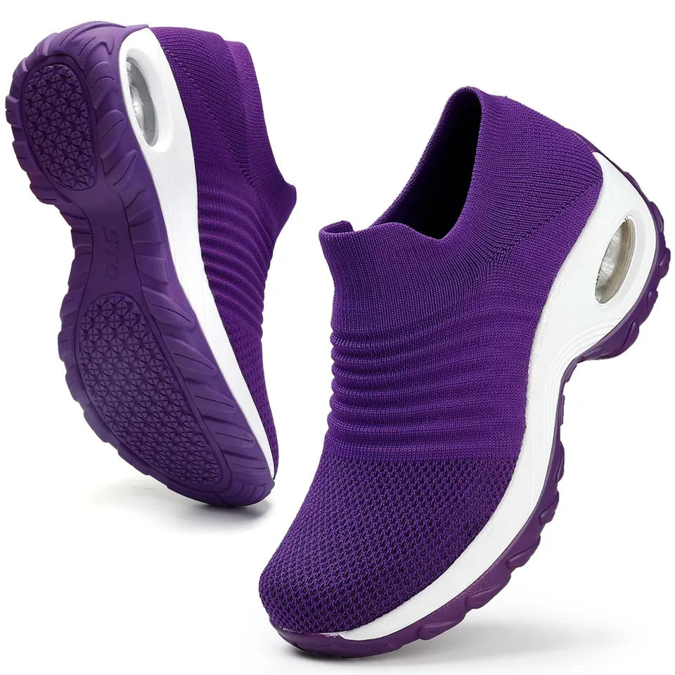 hkr-sneaker-damen-slip-on-violett-35-memory-foam image 1