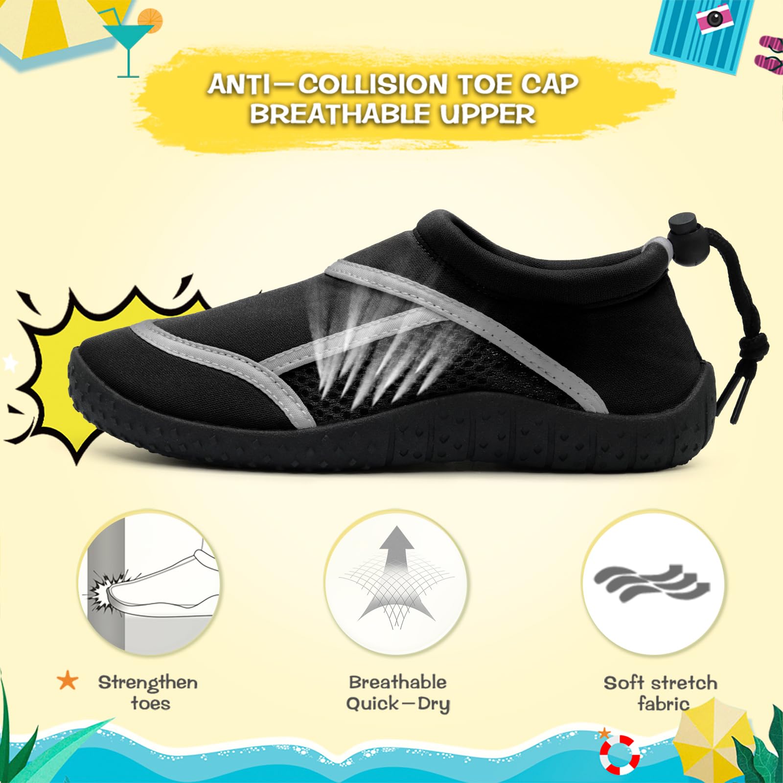hkr-kiner-water-shoes-kinder-badeschuhe-schwarz-grau image 6